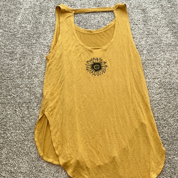 dieter laundry Sunflower Graphic Mustard Tank Top size xs - Picture 3 of 4